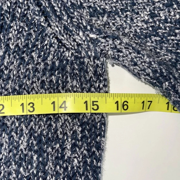 GAP Navy Blue & White Marled Cowl Neck Pullover Knit Sweater Small Women’s - Picture 8 of 11